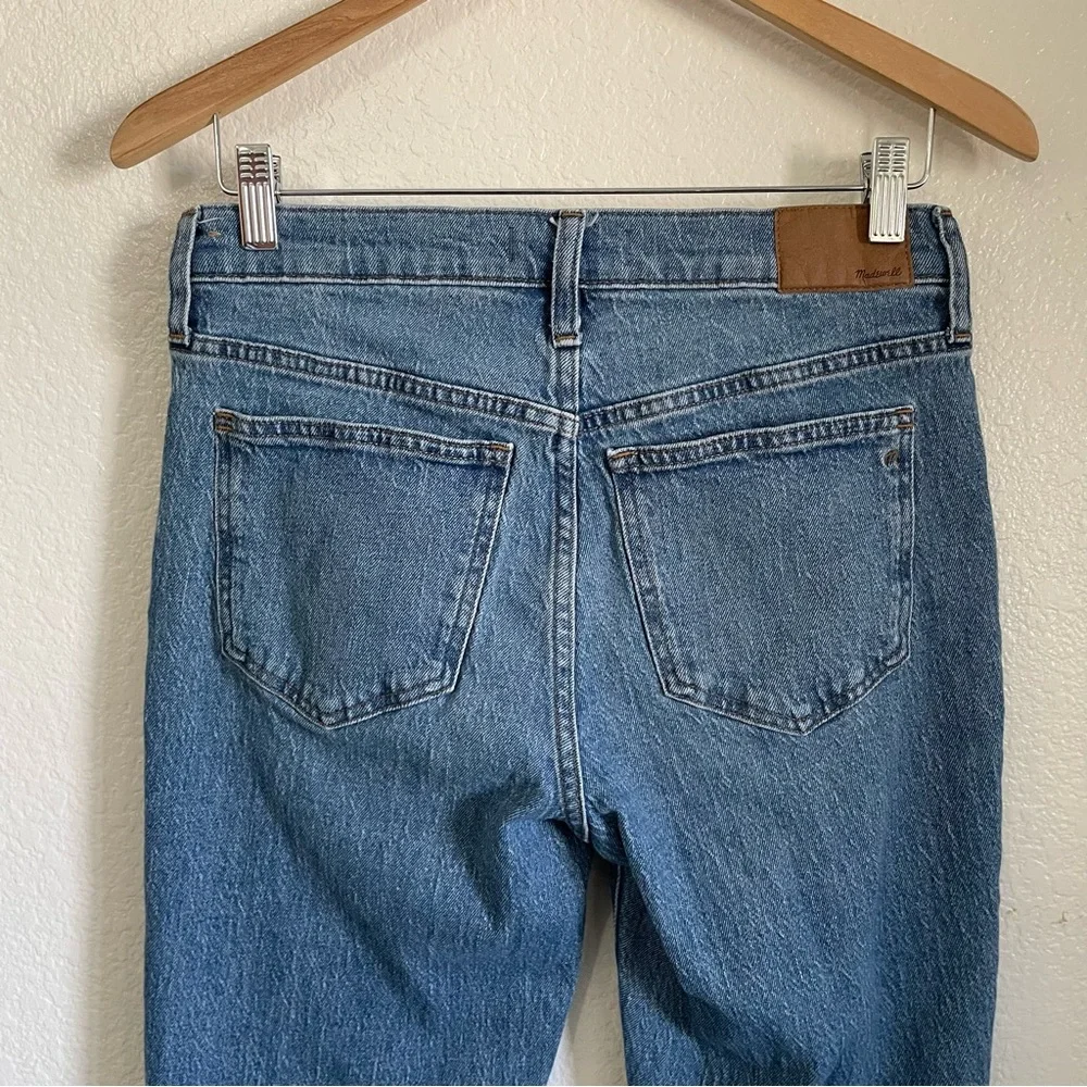 Madewell Mid Rise Perfect Vintage Jeans Ripped Distressed Blue Denim ND511 27